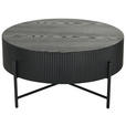 COUCHTISCH in Metall, Holzwerkstoff 80/80/40 cm  - Schwarz, Design, Holzwerkstoff/Metall (80/80/40cm) - Carryhome