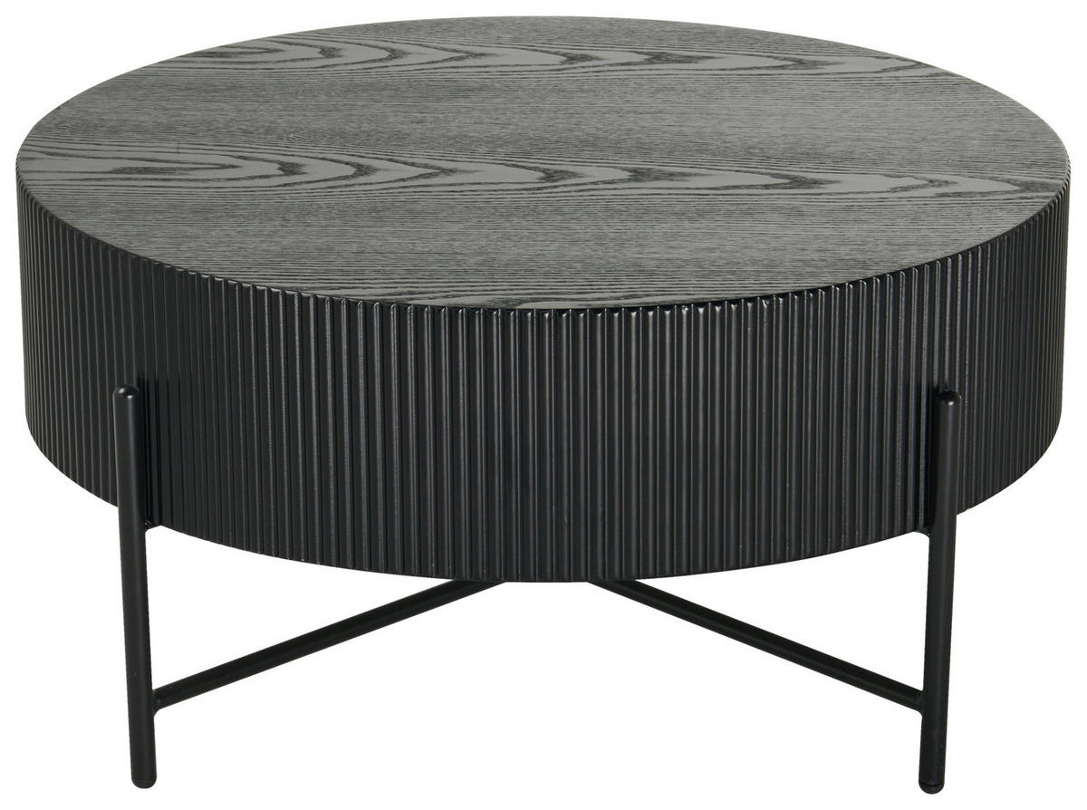 COUCHTISCH in Metall, Holzwerkstoff 80/80/40 cm  - Schwarz, Design, Holzwerkstoff/Metall (80/80/40cm) - Carryhome