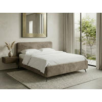 POLSTERBETT Braun 180/200 cm  - Schwarz/Braun, MODERN, Holz/Textil (180/200cm) - MID.YOU