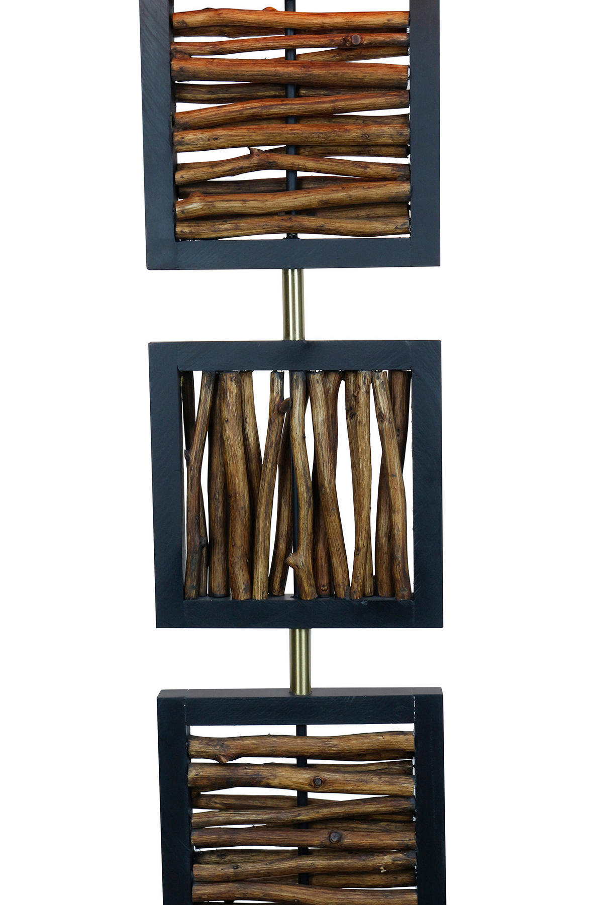 STEHLEUCHTE  40/163/20 cm   - Goldfarben/Schwarz, Design, Holz/Textil (40/163/20cm) - P & B