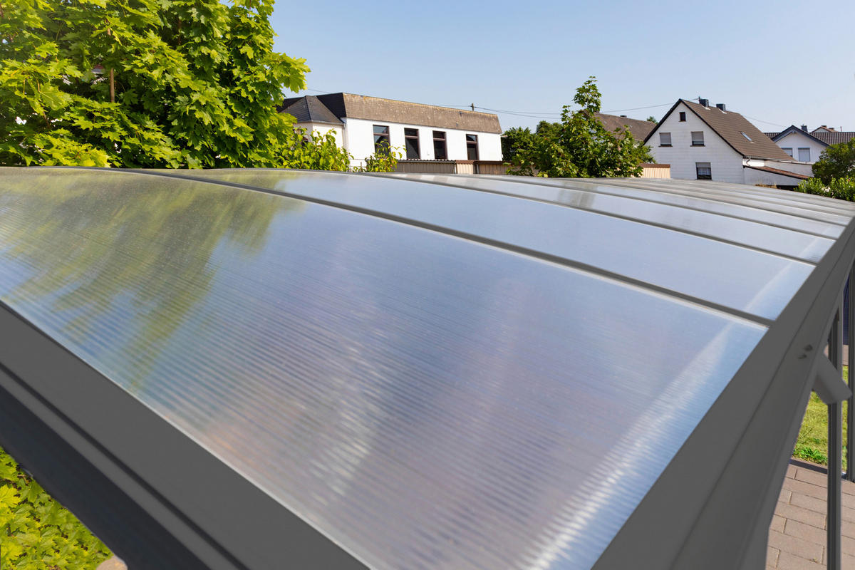 CARPORT 300/220/576 cm Aluminium  - Anthrazit, Basics, Kunststoff/Metall (300/220/576cm) - Ambia Garden