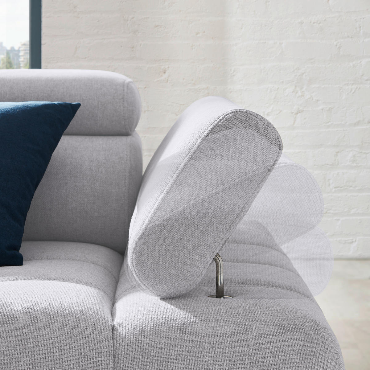 ECKSOFA Grau Webstoff  - Schwarz/Grau, Design, Textil/Metall (223/263cm) - Welnova