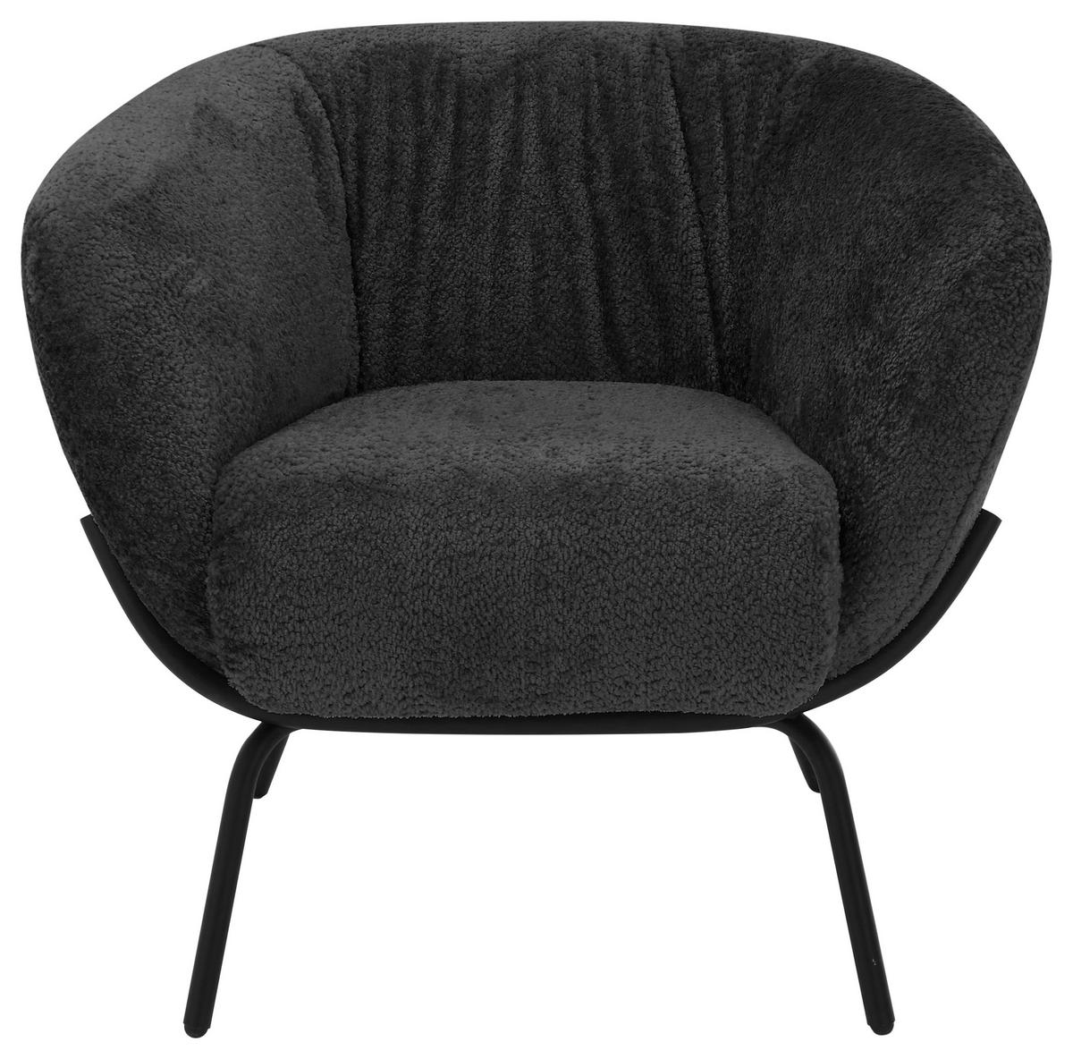 COCKTAILSESSEL - Schwarz, Design, Textil/Metall (79/71/74cm) - Lomoco