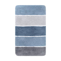BADTEPPICH Blau, Grau 55/65 cm  - Blau/Grau, Basics, Kunststoff/Textil (55/65cm) - WECON HOME