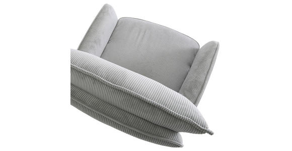 BARHOCKER Cord Hellgrau Stoffauswahl, Sitzfläche 360° drehbar  - Hellgrau/Schwarz, Design, Textil/Metall (54/98-120/58cm) - Novel