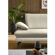 ECKSOFA in Echtleder Ecru  308/195 cm  - Ecru/Schwarz, Design, Leder/Metall (308/195cm) - Dieter Knoll
