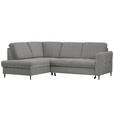 ECKSOFA in Chenille Graphitfarben  - Schwarz/Graphitfarben, MODERN, Holz/Textil (184/241cm) - Carryhome