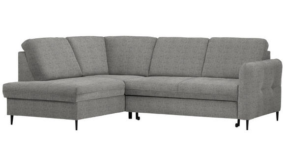 ECKSOFA in Chenille Graphitfarben  - Schwarz/Graphitfarben, MODERN, Holz/Textil (184/241cm) - Carryhome