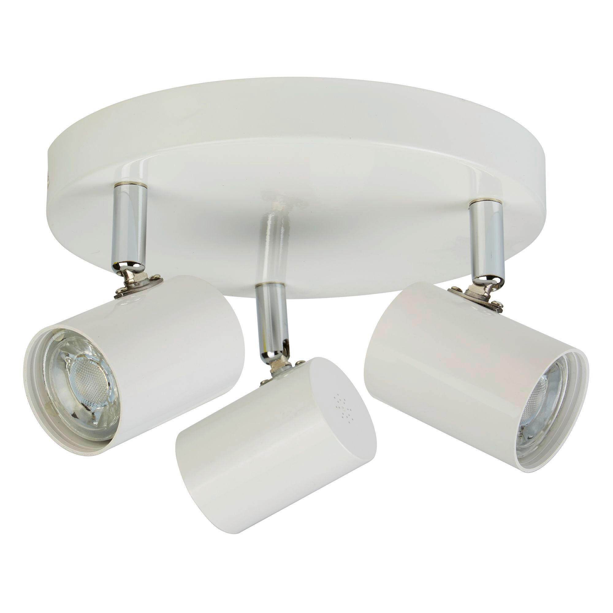 Searchlight Deckenstrahler Rollo Weiß, Klar 26x12x26 cm