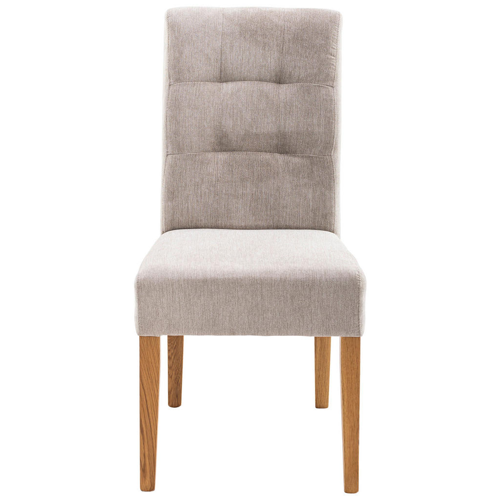Thumbnail - Carryhome Stuhl, Beige, Textil, Eiche, massiv, konisch, 48x95x61 cm, Stoffauswahl, Typenauswahl, Esszimmer, Stühle, Essz...