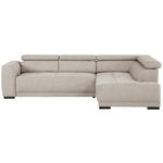 ECKSOFA  in Struktur Greige  284/205 cm  - Greige/Schwarz, Design, Kunststoff/Textil (284/205cm) - Xora