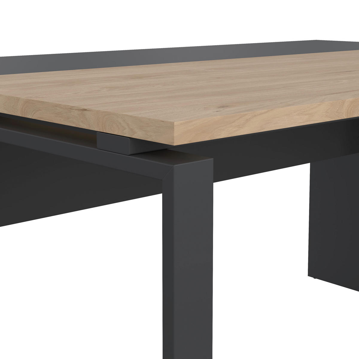 SCHREIBTISCHKOMBINATION Grau, Eichefarben  - Eichefarben/Grau, MODERN, Holzwerkstoff (160/100/75,6cm) - MID.YOU