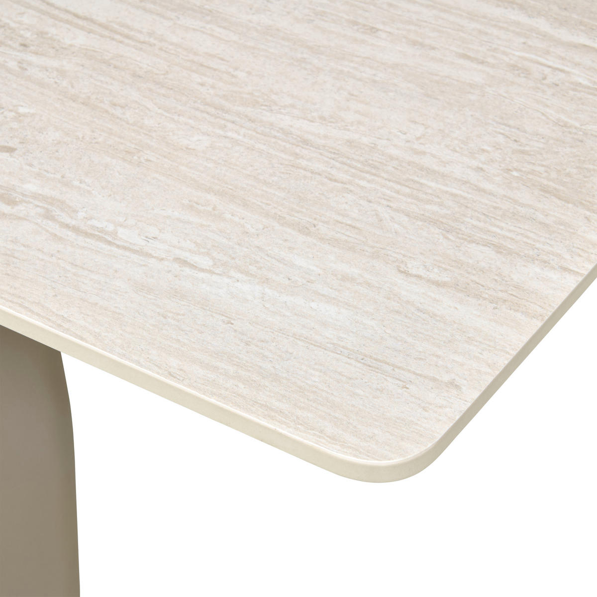 ESSTISCH Weiß rechteckig  ausziehbar  - Champagner/Weiß, MODERN, Keramik/Metall (160/200/76/90cm) - Livetastic
