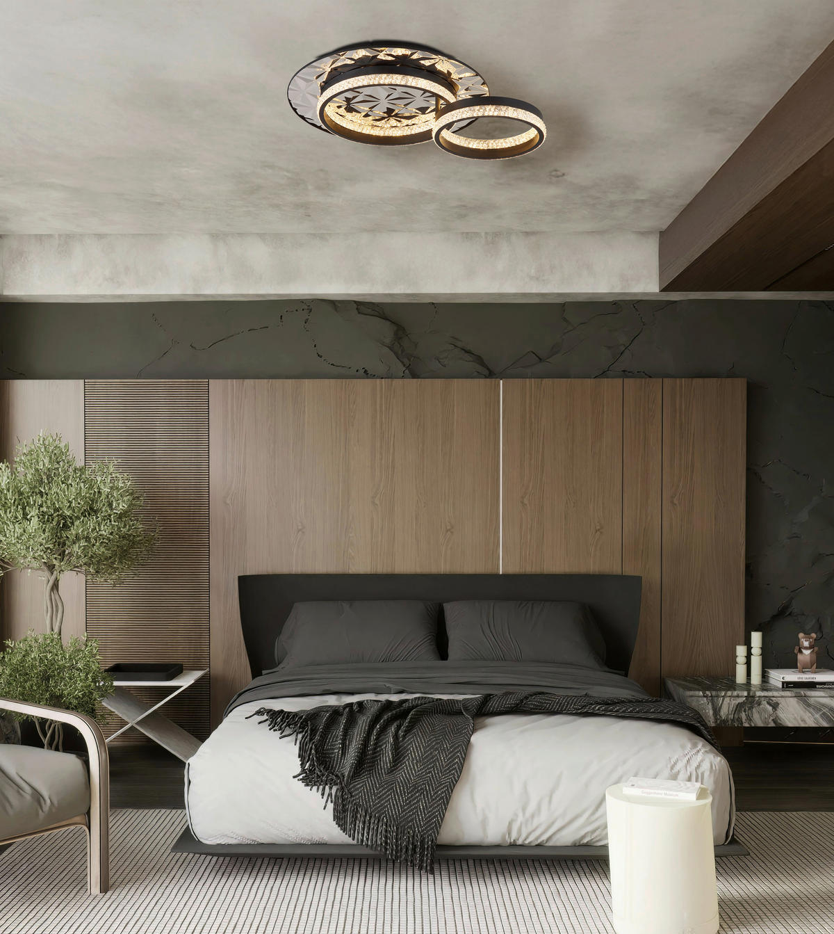 LED-DECKENLEUCHTE DELLA II 50,5/40/14 cm   - Klar/Chromfarben, Design, Kunststoff/Metall (50,5/40/14cm) - Globo