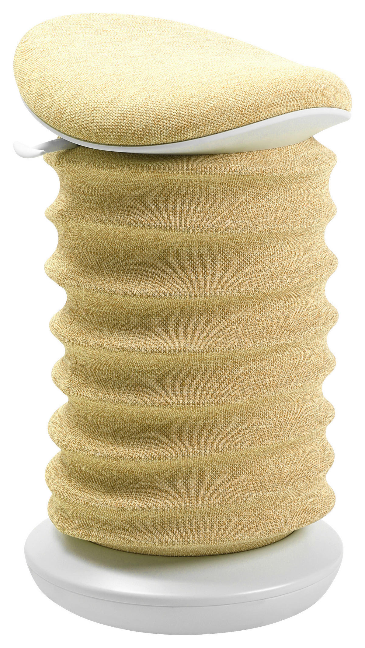 BÜROHOCKER 37,5/53-64/36 cm  - Gelb/Weiß, Design, Kunststoff/Textil (37,5/53-64/36cm) - Topstar