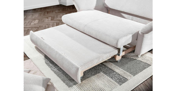 SCHLAFSOFA Cord Creme  - Chromfarben/Creme, Design, Kunststoff/Textil (176/81/98cm) - Xora