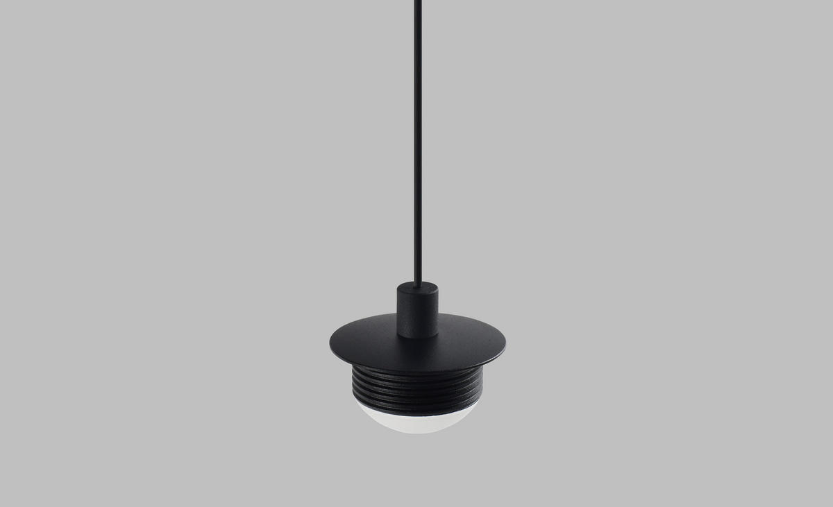 LED-HÄNGELEUCHTE Pesaro 128/170/20 cm  - Schwarz, Design, Glas/Metall (128/170/20cm)