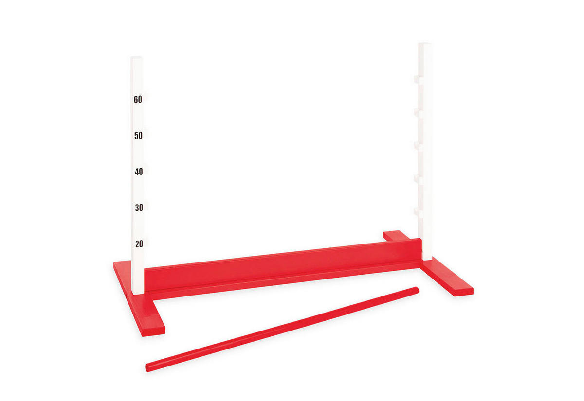 HINDERNISPARCOUR HOPPE Rot  - Rot, Basics, Holz (92/67/50cm) - Pinolino