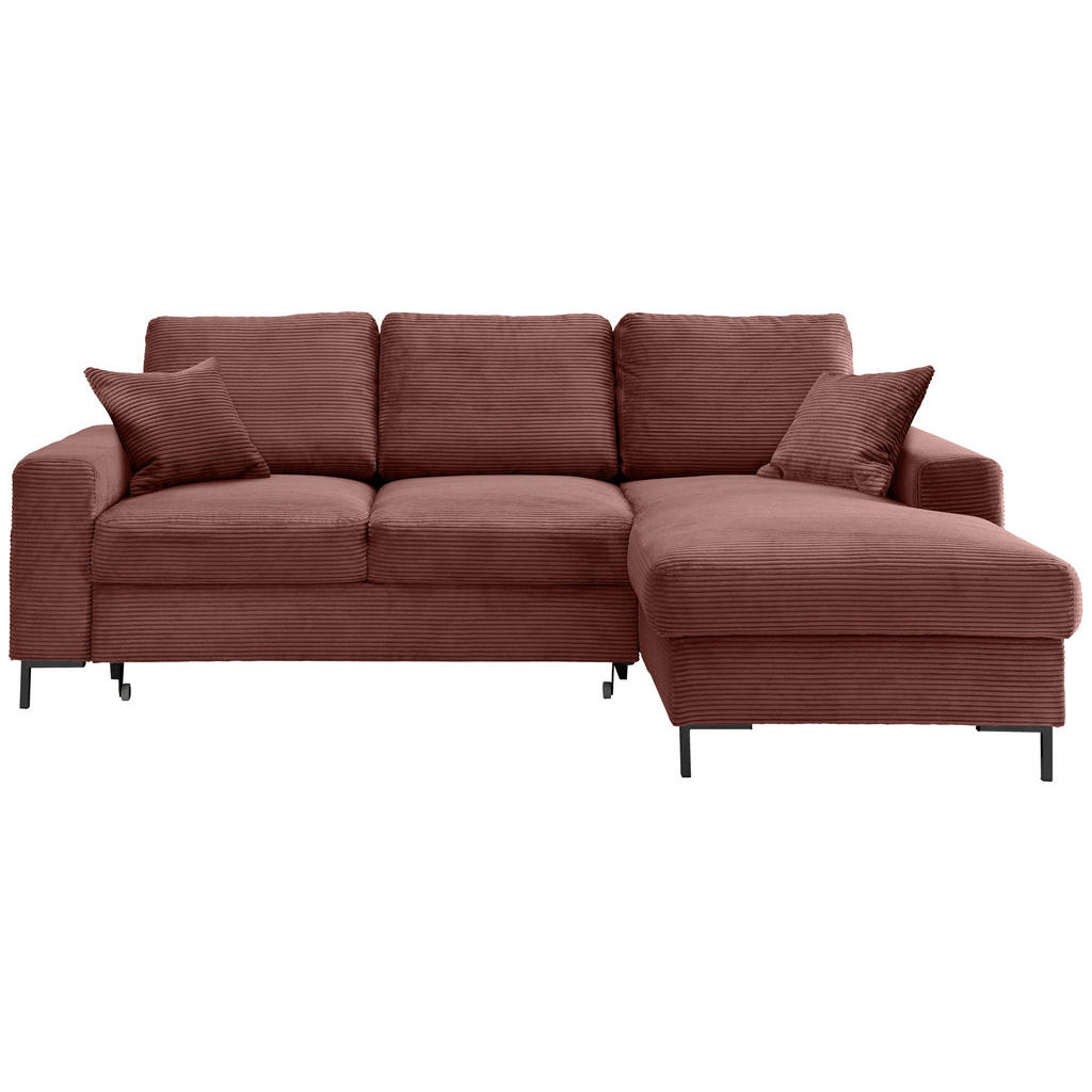 Thumbnail - Livetastic Eckschlafsofa, Koralle, Textil, Uni, 4-Sitzer, Füllung: Schaumstoff, 237x143 cm, Made in EU, Liegefunktion, R...