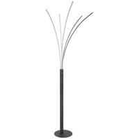 LED-STEHLEUCHTE Bizzy 56/60/187 cm  - Schwarz, Design, Kunststoff/Metall (56/60/187cm) - Globo