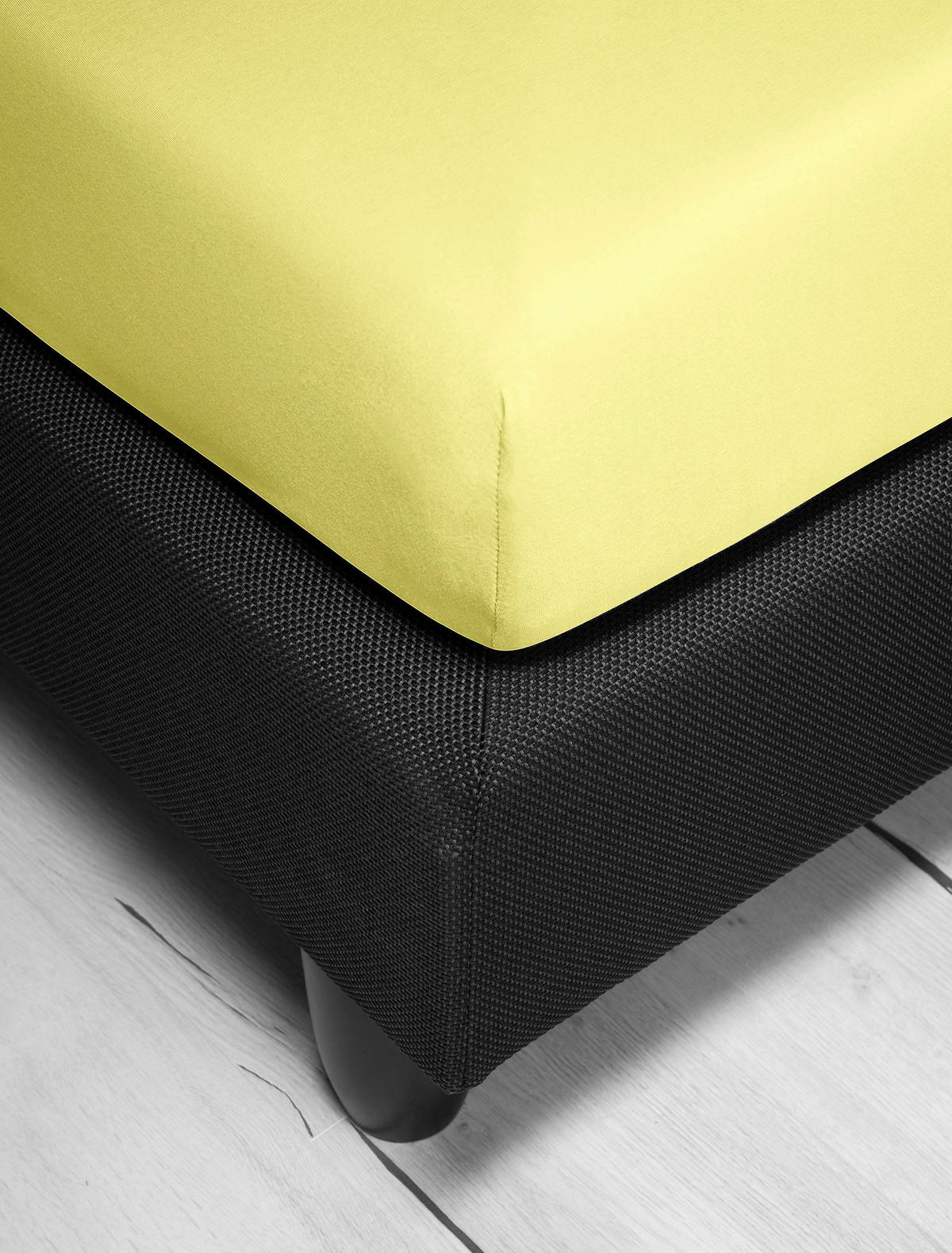 SPANNBETTTUCH Jersey 150/200 cm  - Limette, KONVENTIONELL, Textil (150/200cm) - Irisette