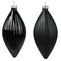 ORNAMENTE BRAD DE CRĂCIUN - negru, Basics, sticlă (6,00/6,00/13,00cm) - X-Mas