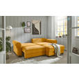 ECKSOFA Gelb Cord  - Gelb/Schwarz, KONVENTIONELL, Kunststoff/Textil (255/185cm) - Hom`in