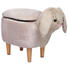 HOCKER in Holz, Kunststoff, Textil Grau - Naturfarben/Grau, Trend, Holz/Kunststoff (60/55/33cm) - My Baby Lou HOCKER in Holz, Kunststoff, Textil Grau - Naturfarben/Grau, Trend, Holz/Kunststoff (60/55/33cm) - My Baby Lou