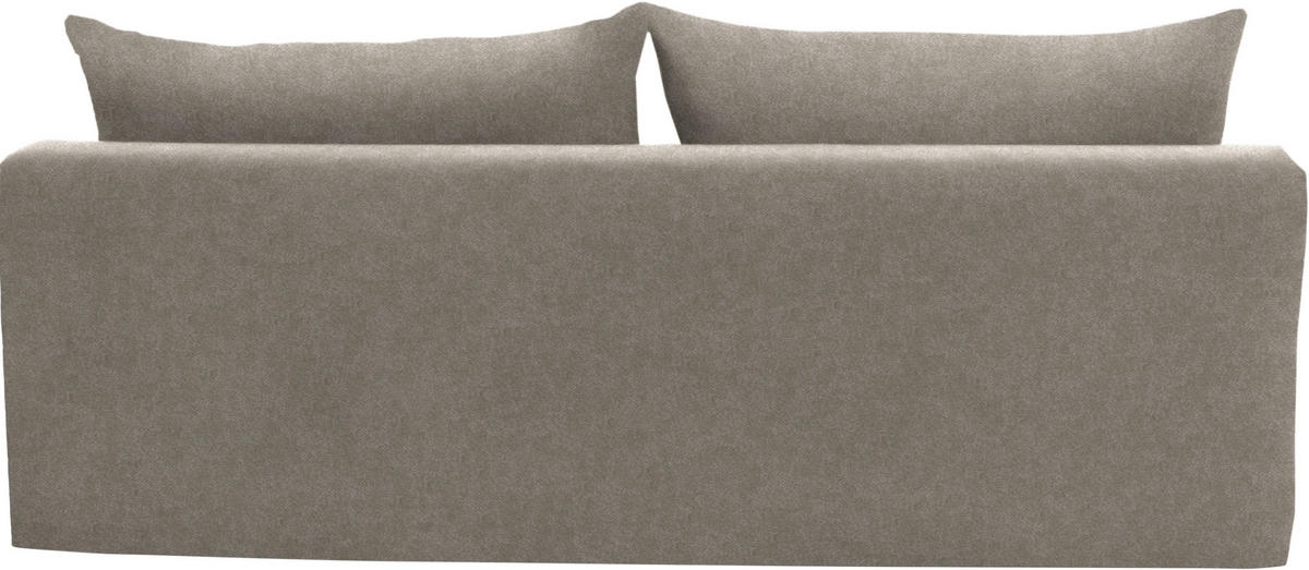 SCHLAFSOFA in Velours Beige  - Beige/Schwarz, Design, Holz/Textil (213/89/105cm) - Novel