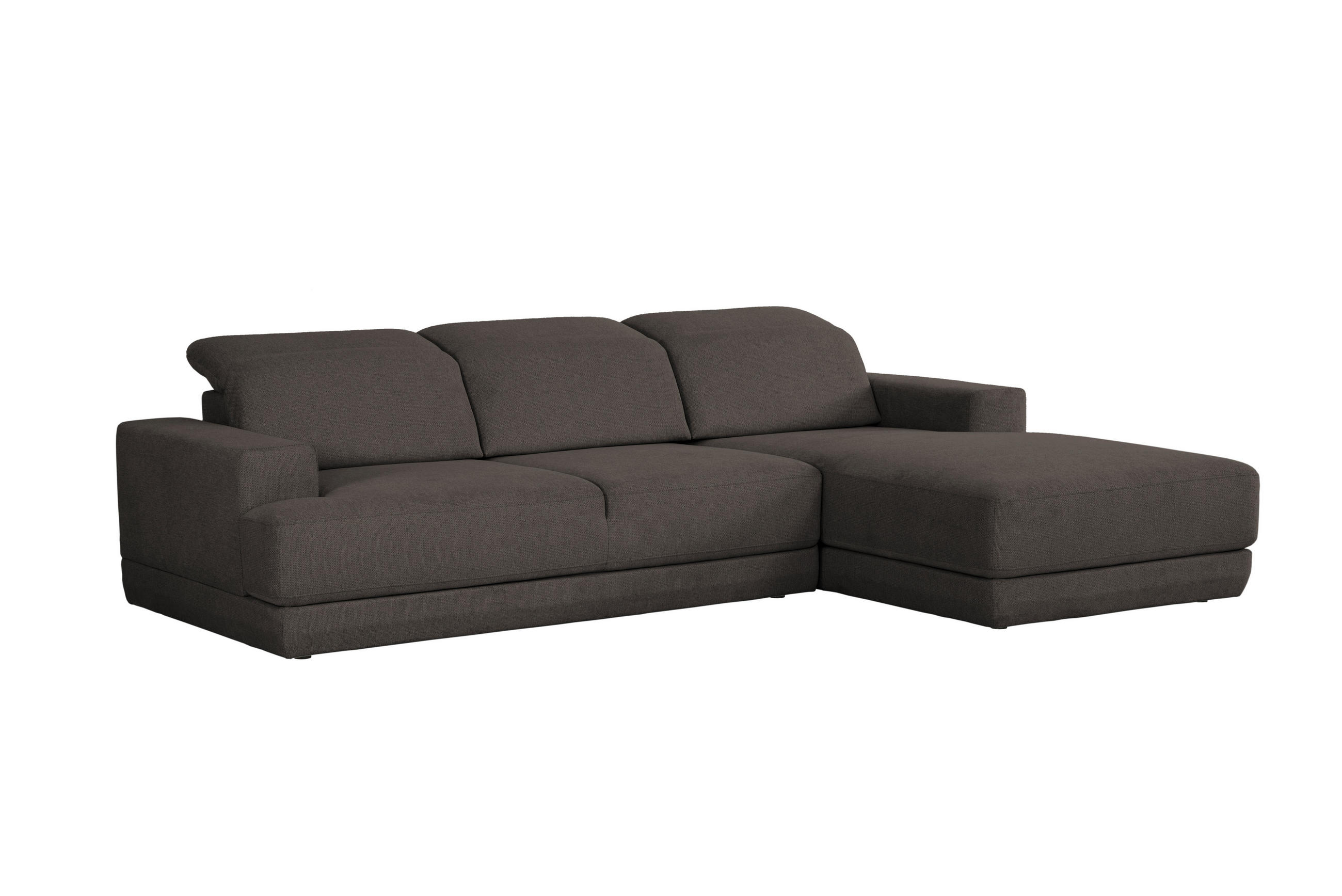 Thumbnail - Mid.you Ecksofa, Anthrazit, Textil, 3-Sitzer, Ottomane rechts, Eckteil, L-Form, 293x204 cm, Made in EU, Wohnzimmer, Sofa...