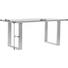 ESSTISCH Sheesham massiv rechteckig Chromfarben, Nussbaumfarben - Chromfarben/Nussbaumfarben, Design, Holz/Metall (180/90/77cm) - Novel