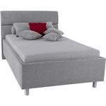 POLSTERBETT 120/200 cm  in Hellgrau  - Birkefarben/Silberfarben, KONVENTIONELL, Holz/Textil (120/200cm) - Esposa