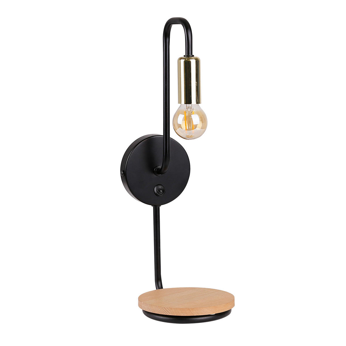 VÄGGLAMPA 16/14/40 cm   - svart, Natur, metall (16/14/40cm)