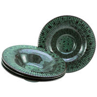 GOURMETTELLER Allegra Magic Green  30,5 cm   - Dunkelgrün/Schwarz, Basics, Keramik (30,5cm) - Creatable