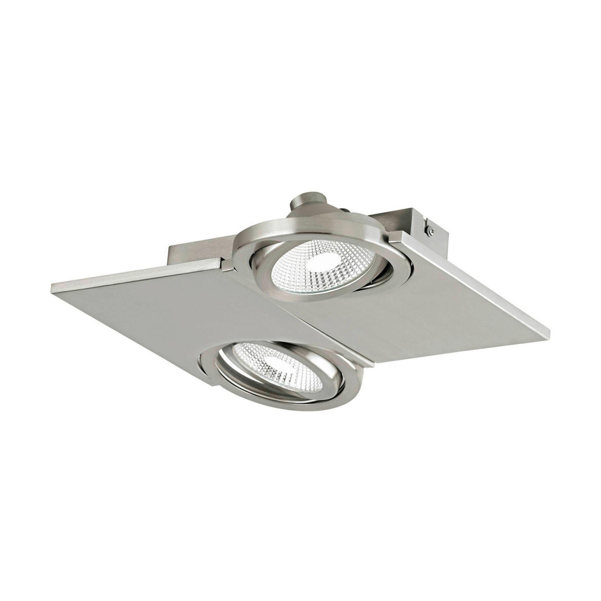 WANDLEUCHTE Brea 28/29/6 cm   - Weiß/Nickelfarben, Design, Glas/Metall (28/29/6cm) - Eglo