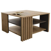 COUCHTISCH 80/80/45 cm quadratisch Grau, Eiche Artisan  - Eiche Artisan/Grau, MODERN, Holzwerkstoff (80/80/45cm) - Carryhome