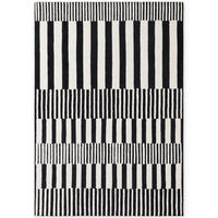 WOLLTEPPICH 120/180 cm Stryve Schwarz, Weiß rechteckig  - Schwarz/Weiß, Basics, Textil (120/180cm) - Elle Decoration
