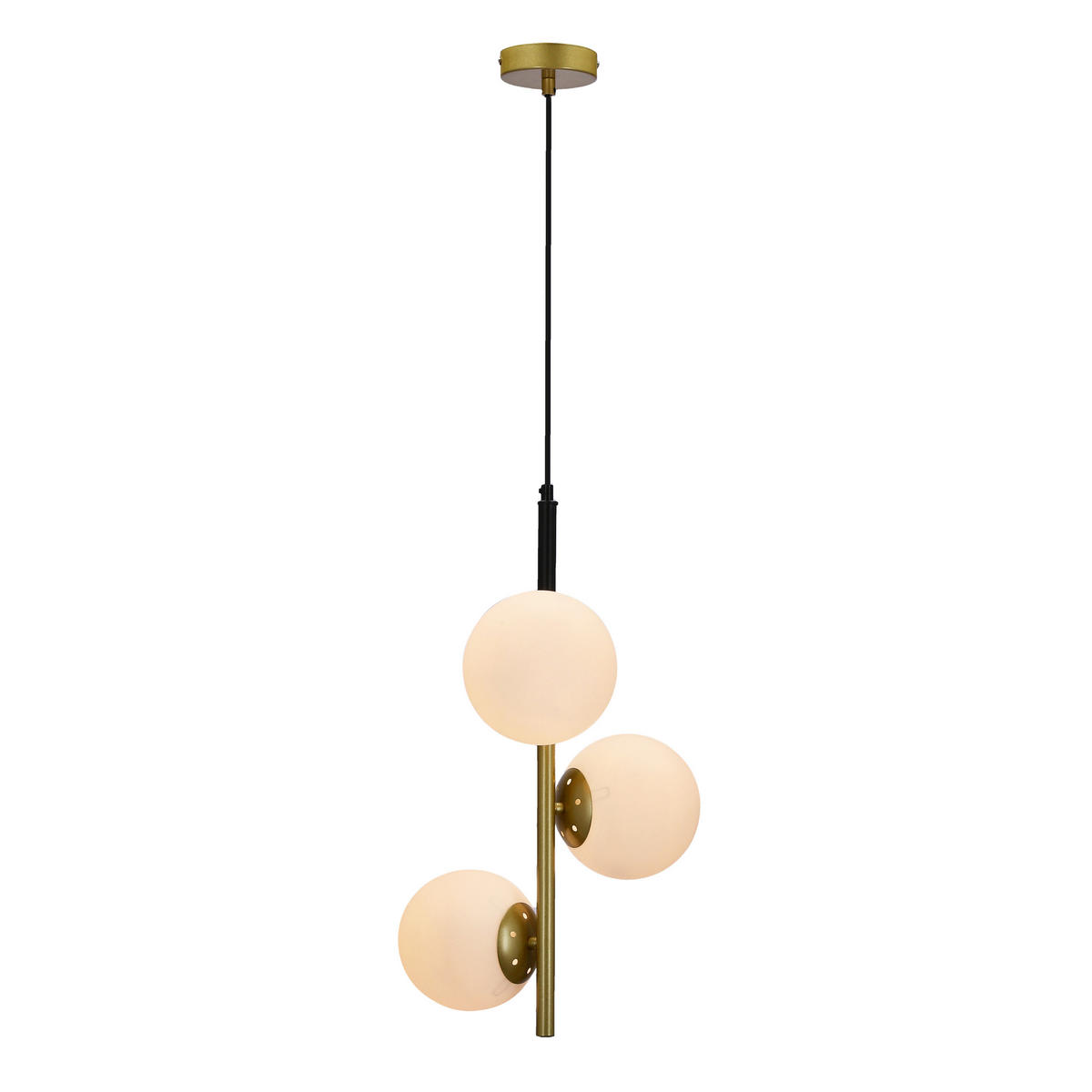 HÄNGELEUCHTE 32.5/32.5/115 cm  - Goldfarben/Schwarz, Basics, Metall (32.5/32.5/115cm)