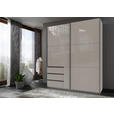 SCHWEBETÜRENSCHRANK  in Sahara  - Schwarz/Sahara, KONVENTIONELL, Glas/Holzwerkstoff (200/236/65cm) - Hom`in