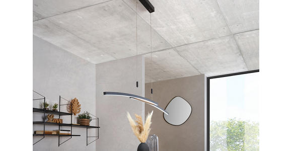 LED-HÄNGELEUCHTE 130/6,5/155 cm - Schwarz, Basics, Holz/Metall (130/6,5/155cm) - Dieter Knoll