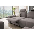 ECKSOFA in Velours Braun  - Schwarz/Braun, Design, Kunststoff/Textil (326/236cm) - Xora