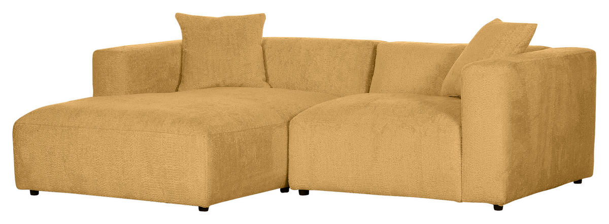 ECKSOFA Senfgelb Chenille  - Senfgelb/Creme, MODERN, Kunststoff/Textil (178/231cm) - Carryhome