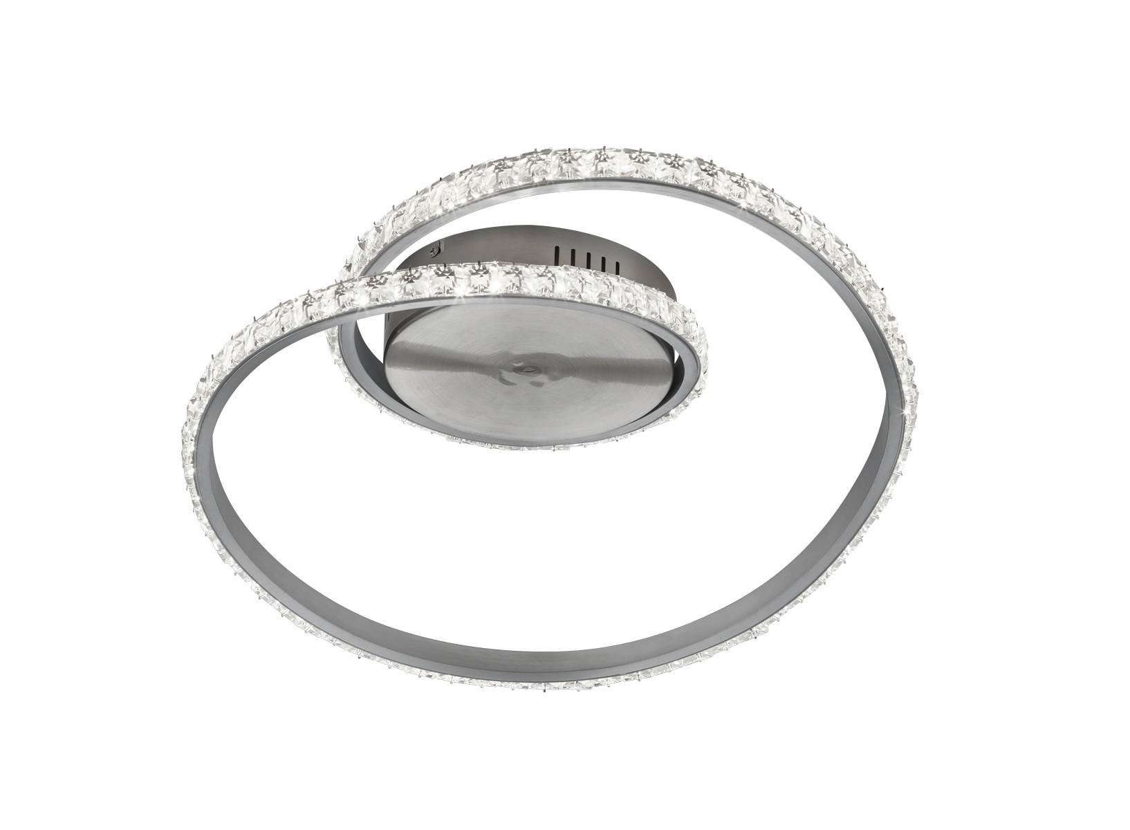 LED-TAKLAMPA RUBIN 9 W 45/38/18 cm  - klar/aluminiumfärg, Design, metall/plast (45/38/18cm)