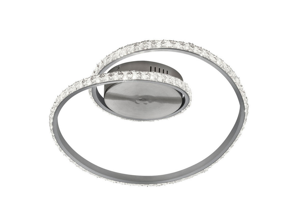 LED-TAKLAMPA RUBIN 9 W 45/38/18 cm  - klar/aluminiumfärg, Design, metall/plast (45/38/18cm)