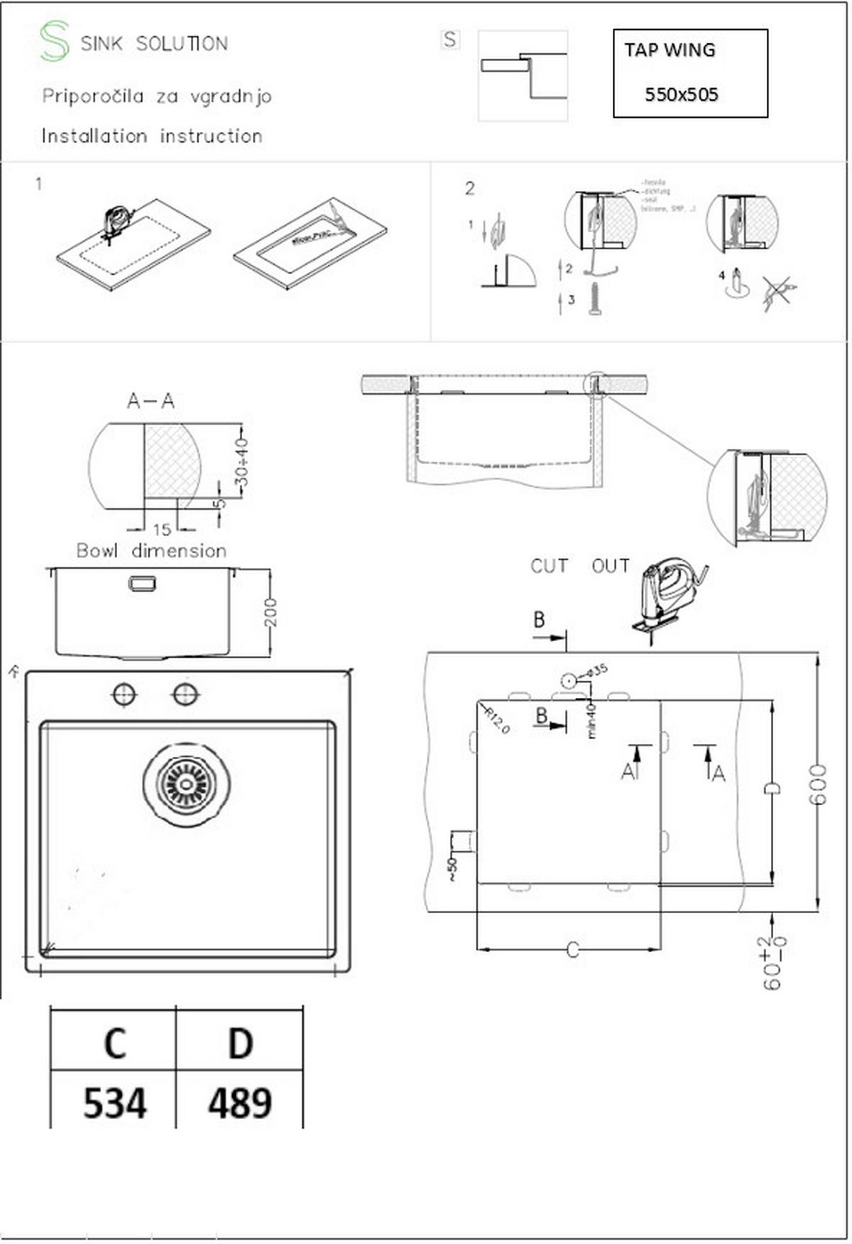 SUDOPERA   55/50/20 cm         - bakarna, Osnovno, metal (55/50/20cm)