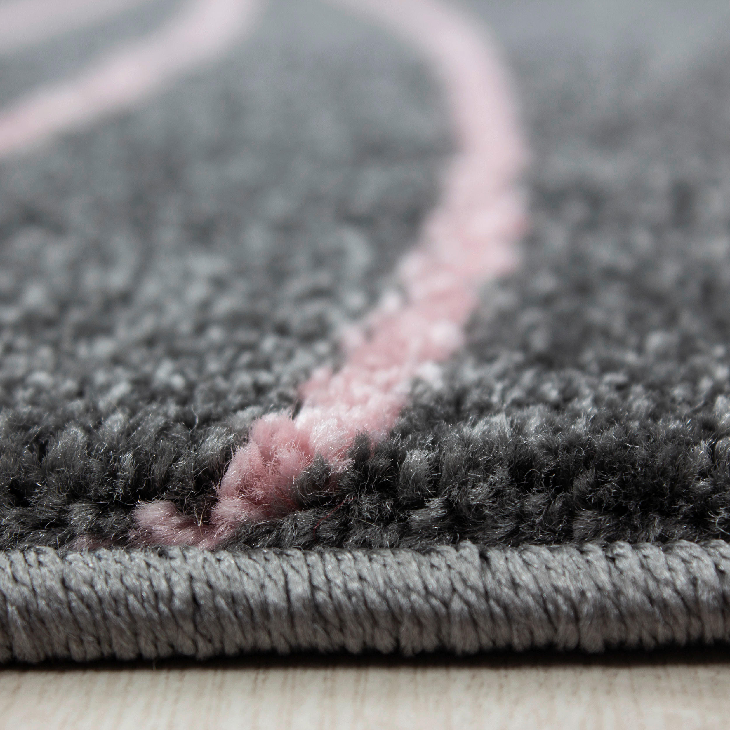 BARNMATTA 120 cm Kids  - mörkgrå/pink, Trend, textil (120cm) - Ben'n'jen