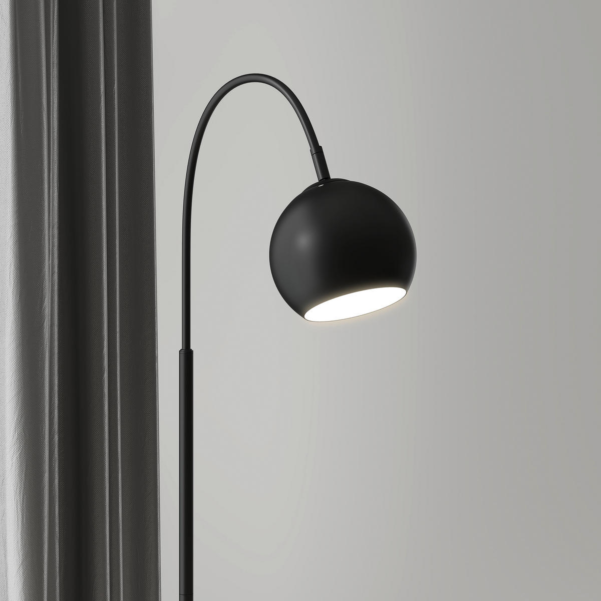 ÁLLÓLÁMPA - fekete, Basics, műanyag/fém (46/25/150cm)