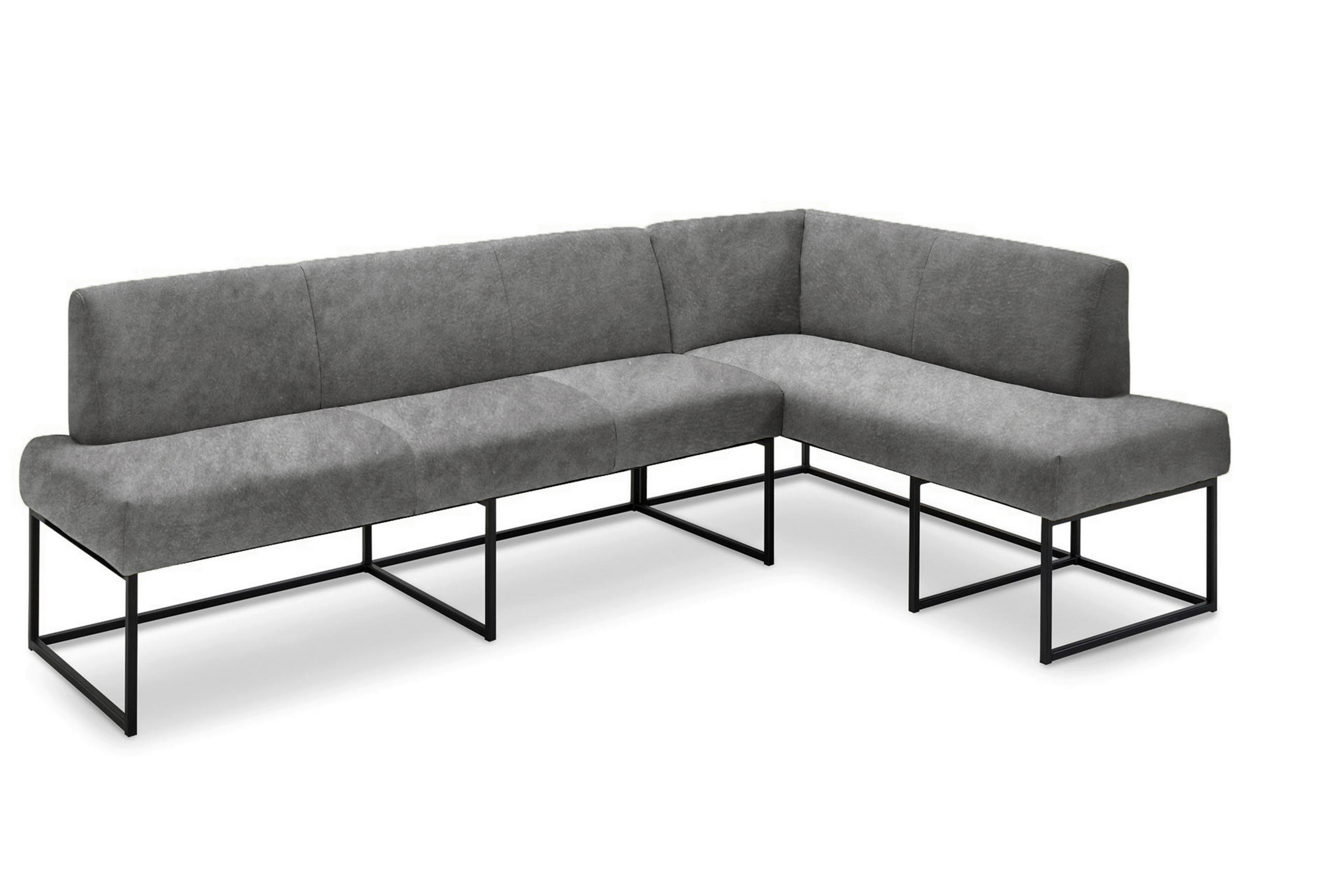 KLUPA KUTNA  siva  drvo, metal, tekstil, drvni materijal      - siva/crna, Moderno, drvni materijal/drvo (245/159cm) - Livetastic