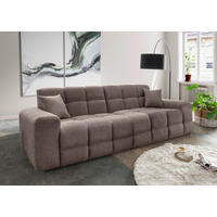 VIERSITZER-SOFA in Bouclé Taupe  - Taupe/Schwarz, MODERN, Kunststoff/Textil (300/87/120cm) - Livetastic