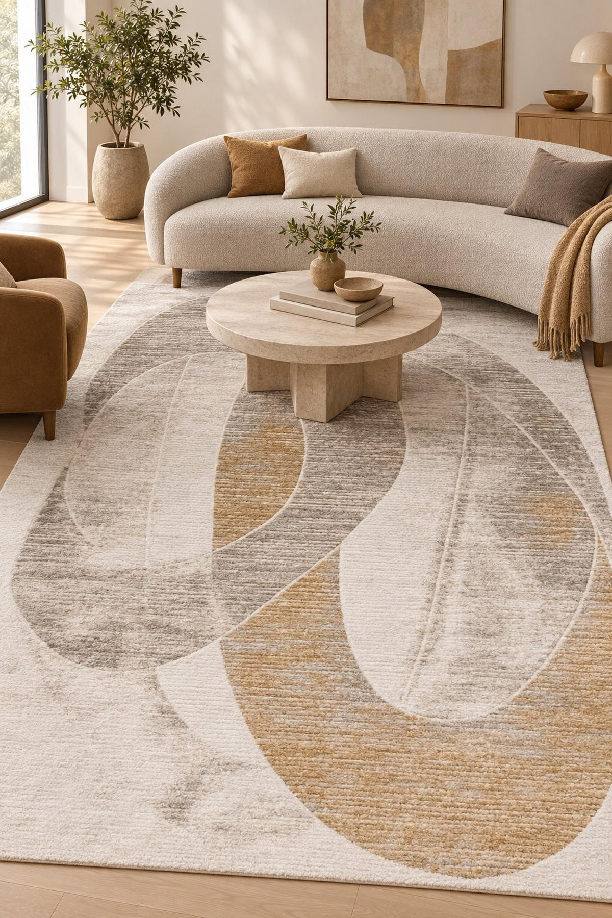 TKANA PREPROGA  Modena     200/290 cm    tkano  zlate barve  - zlate barve, Design, tekstil (200/290cm) - Batucci